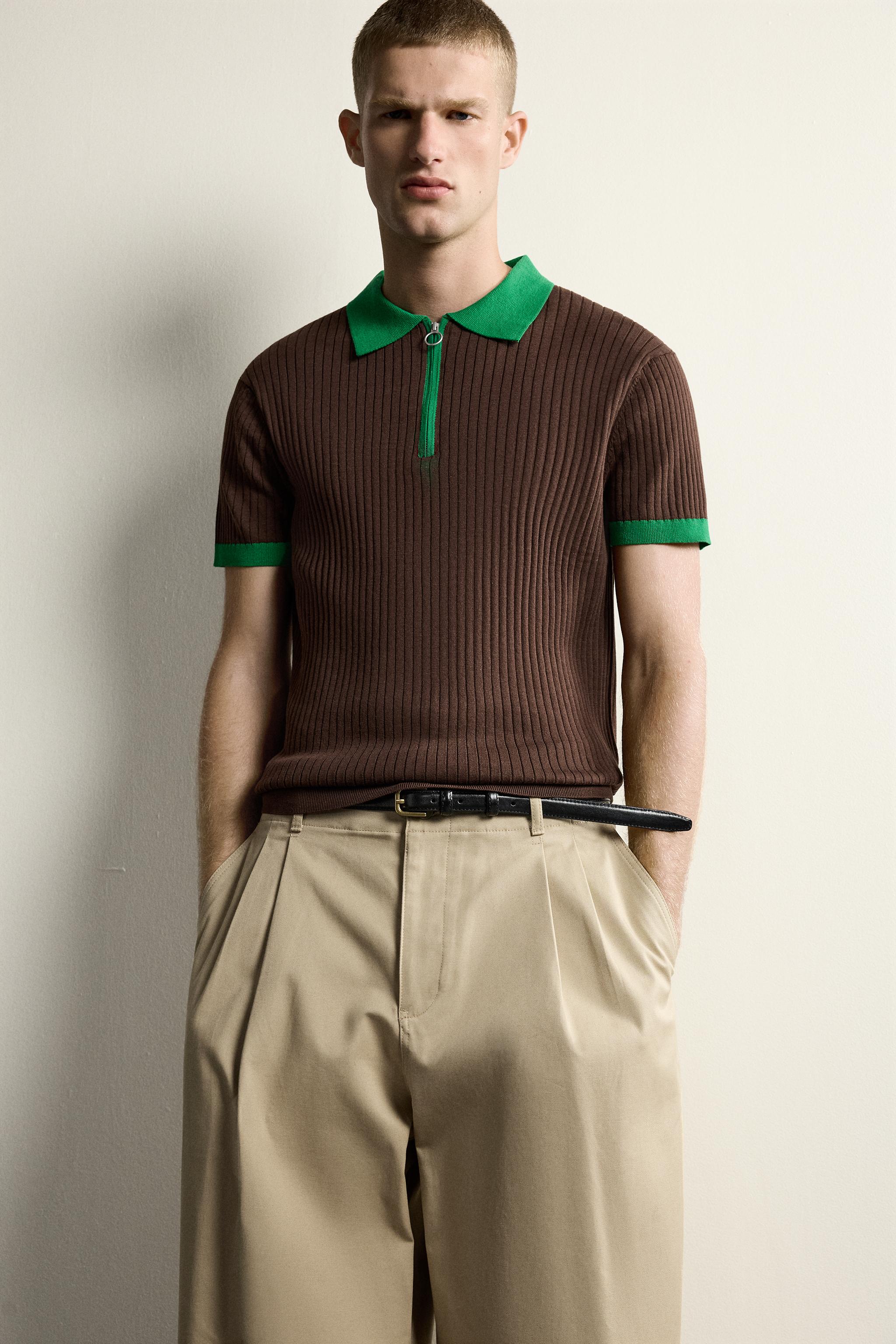 POLO EN MAILLE COLOR-BLOCK À ZIP